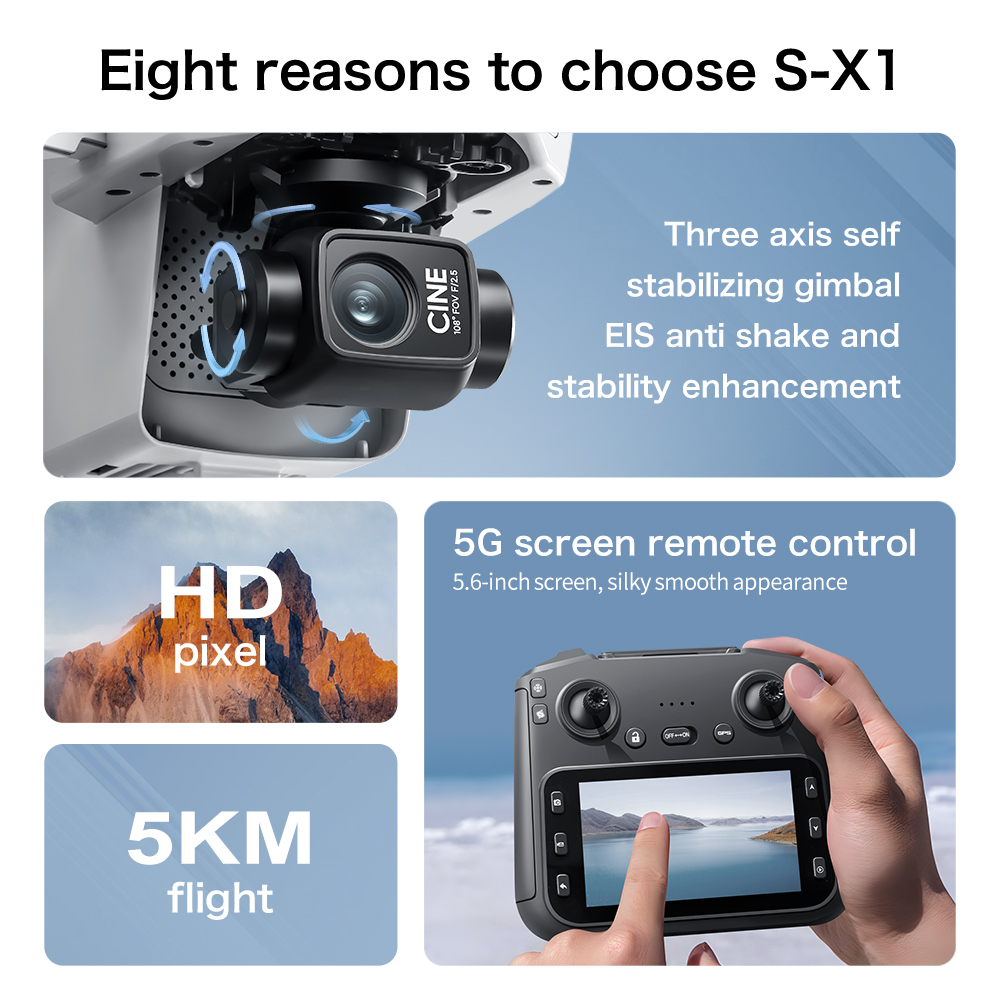 オリジナルS-X1 GPS折りたたみ式RCクアッドコプター  - Drone Gps Mount のレビューと価格